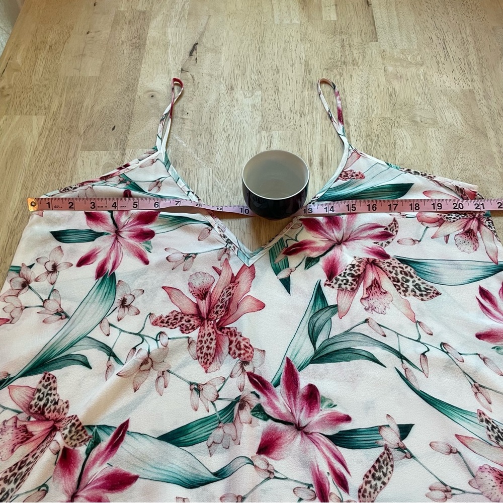 LA BLANCA Floral Flyaway Orchid Sundress! New! Pink and Green Woven Print. Med - Picture 9 of 12